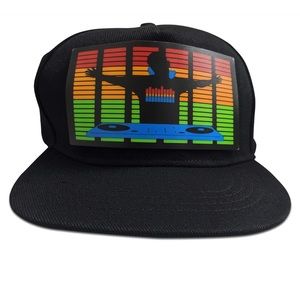 DJ Flashing LED Hats – Sound Activated Baseball Cap with Lights